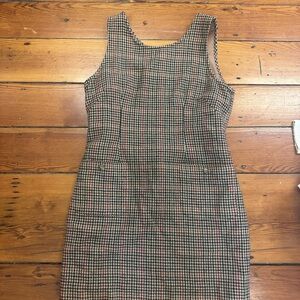 Vintage Talbots Houndstooth Sleeveless Dress